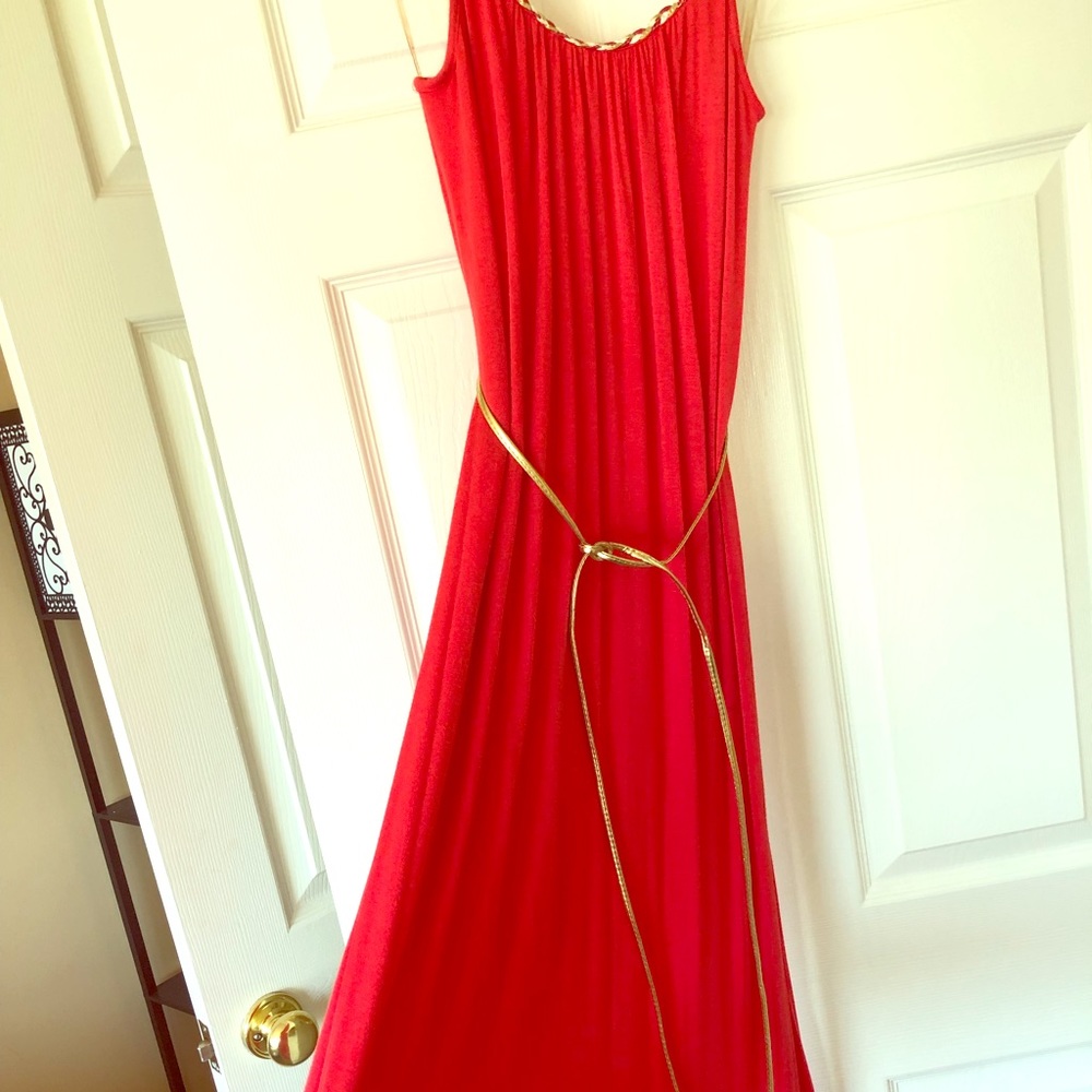 Long Orange Dress